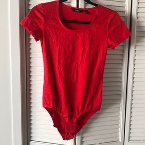 NWOT! Du Jour Red Bodysuit
